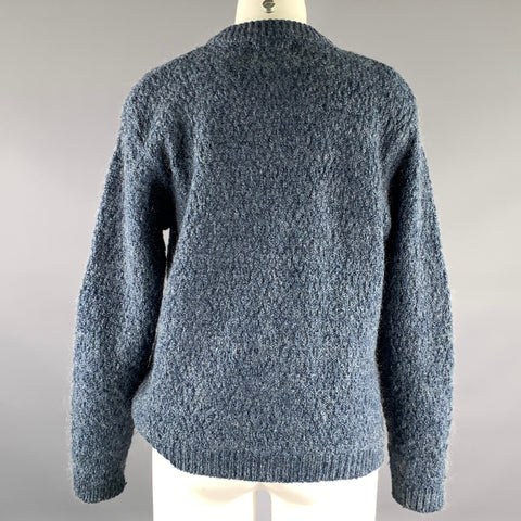 ALPS Size M Blue Light Blue Mohair Blend Cardigan