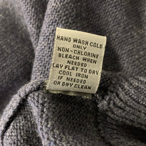 JOHNSTON & MURPHY Size M Navy Khaki Knit Cotton Wool Double Zipper Jacket