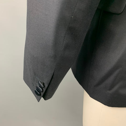 COLECCIÓN CALVIN KLEIN Talla 40 Abrigo deportivo de esmoquin de lana azul marino