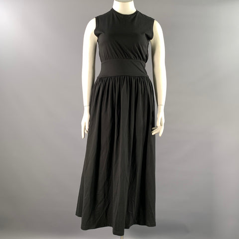 TOTEME Size L Black Cotton Sleeveless Long Dress