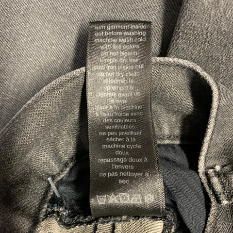 JOHN VARVATOS * U.S.A. Size 34 Grey Charcoal Distressed Cotton Blend Jeans