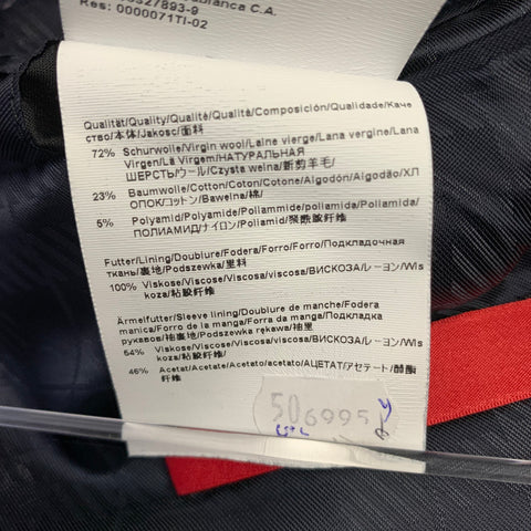 Veste Sport HUGO BOSS Taille 40 Carreaux Marine Blanc Mélange Laine Vierge
