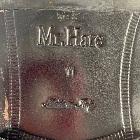MR. HARE Size 11.5 Toussaint Black Leather Side Zipper Boots