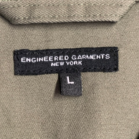 ENGINEERED GARMENTS Size L Olive Cotton Herringbone Shawl Collar Jacket
