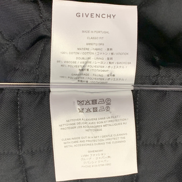 GIVENCHY Size M Red Black Plaid Cotton Snaps Jacket