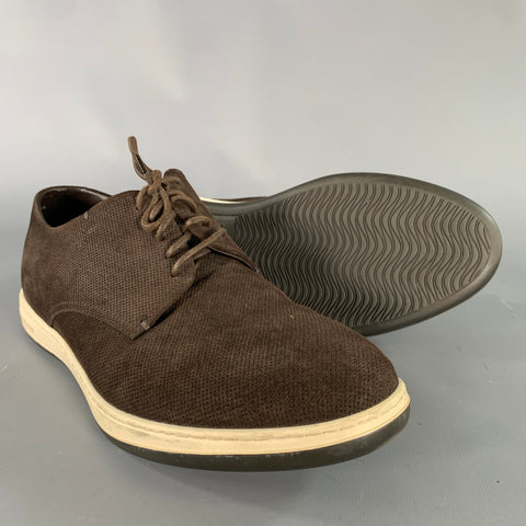 GIORGIO ARMANI Size 8 Brown Leather Oxford Lace Up Shoes