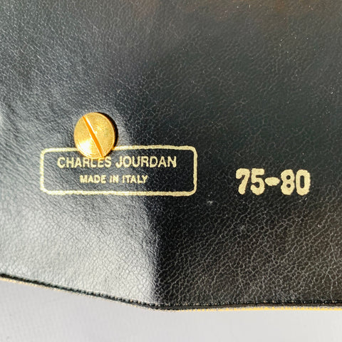 CHARLES JOURDAN Vintage Gold Silver Two Tone Leather Wide Belt
