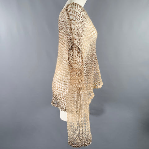 JADED Size M Brown Beige Viscose Blend Knit Pullover