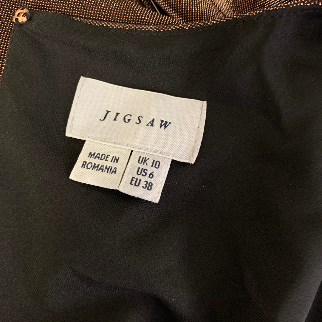 jigsaw metallic dress JIGSAW Size 6 Rust Metallic Viscose Blend Dress Top – Sui Generis Designer  Consignment