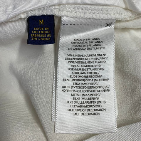 POLO by RALPH LAUREN Size M White Linen Silk Drawstring Shorts