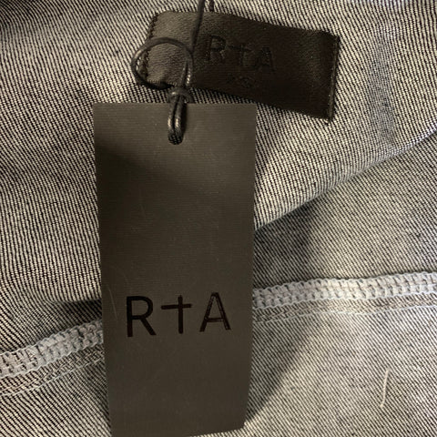 RtA Size XS Silver Cotton Elastane Metallic Trucker Jacket