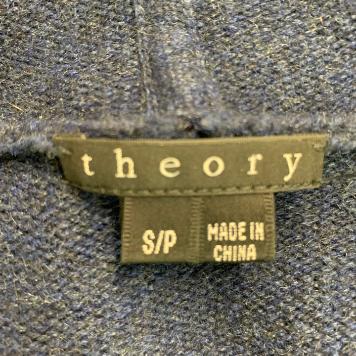 THEORY Size S Navy Hooded Cardigan