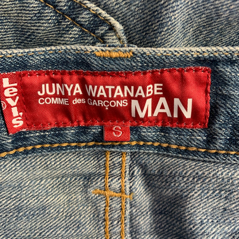 JUNYA WATANABE x LEVI STRAUSS Size S Blue Patch Cotton Selvedge Jeans
