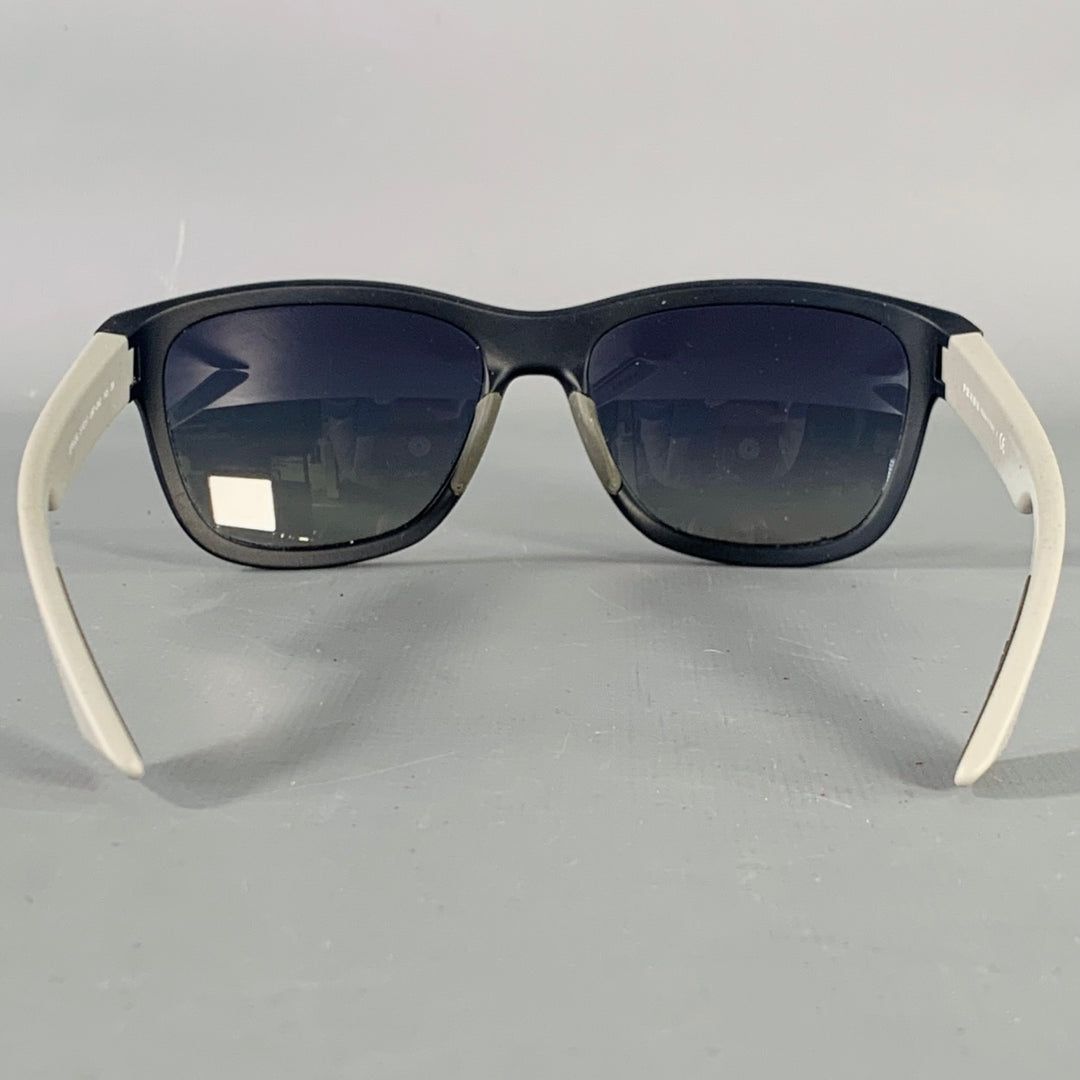 PRADA SPORT Black Grey Red Acetate Sunglasses