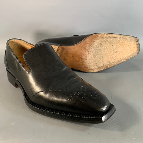 CERTO Size 10 Black Wingtip Leather Oxford Loafers