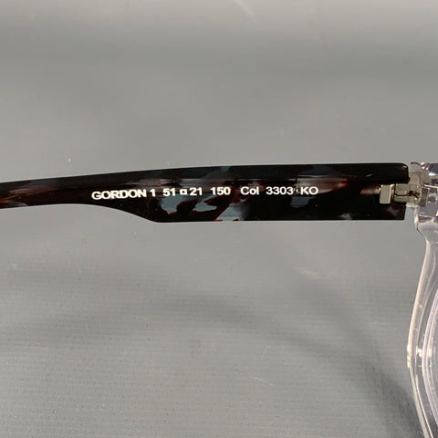 FACE A FACE Gordon 1 Grey Clear Marbled Acetate Eyewear
