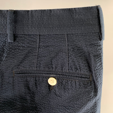 BROOKS BROTHERS Size 30 Navy Seersucker Cotton Pants