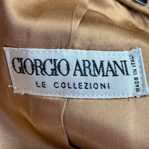 GIORGIO ARMANI Size M Tan Wool Hidden Buttons Coat