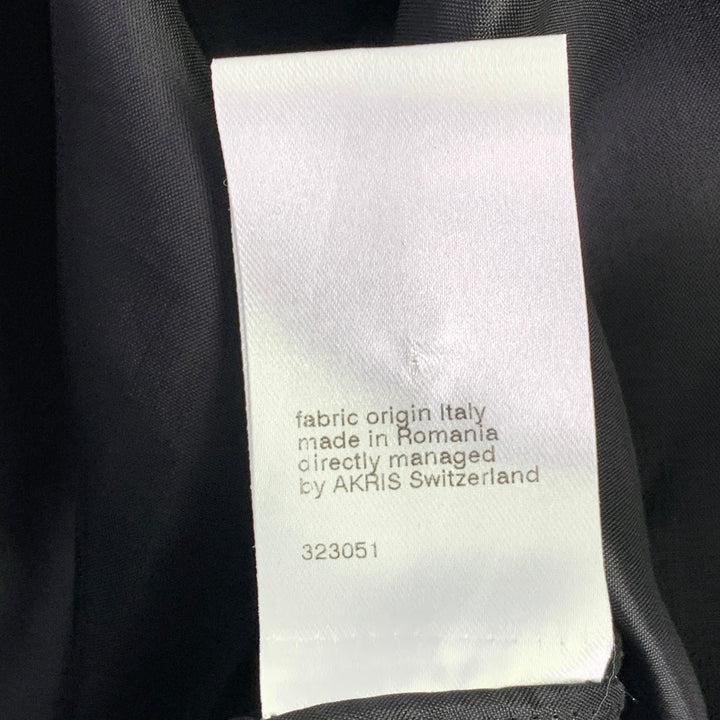 AKRIS Size 4 Black Grey Wool Blend Glenplaid Sheath Dress