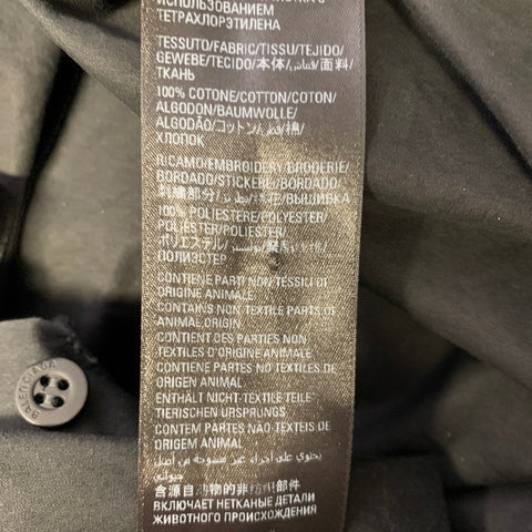 BALENCIAGA Size M Black Cotton Wrap Shirt