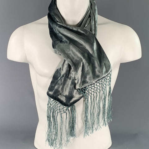 MAX MARA Silver Fringe Scarf