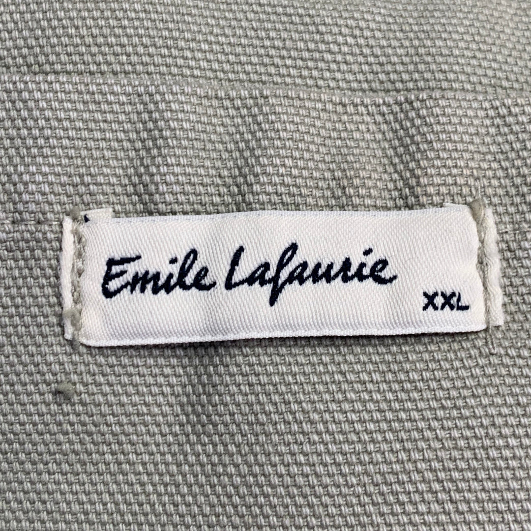 EMILE LAFAURIE Size XXL Braque Grey Cotton Chore Coat