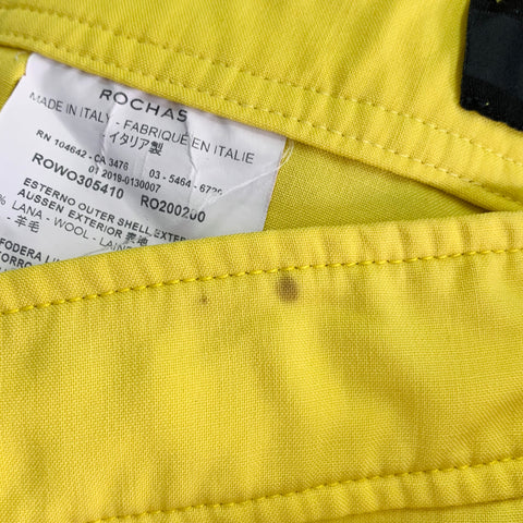 ROCHAS Size L Neon Yellow Wool Cropped Casual Pants