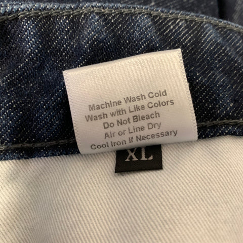 POOL HOUSE NEW YORK Size 34 Navy Cotton Straight leg Jeans
