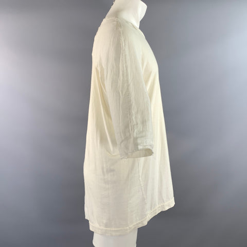ANDREA YA'AQOV Size M Cream Cotton Oversized T Shirt
