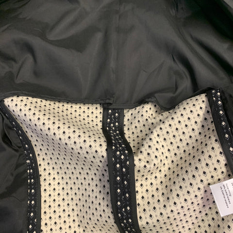 AKRIS Size 2 Black White Cotton Blend Diamond Single Breasted Jacket Blazer