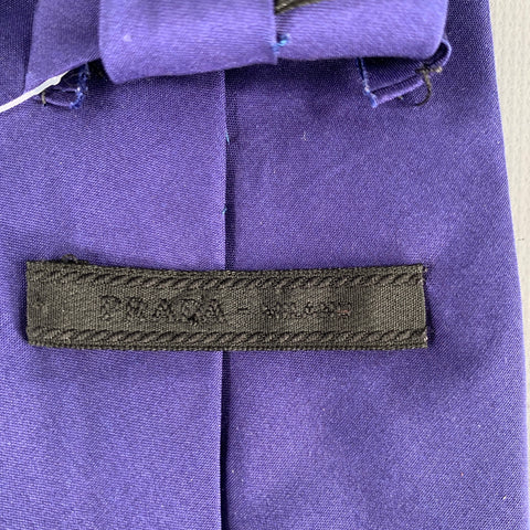 PRADA Purple Blue Silk Tie