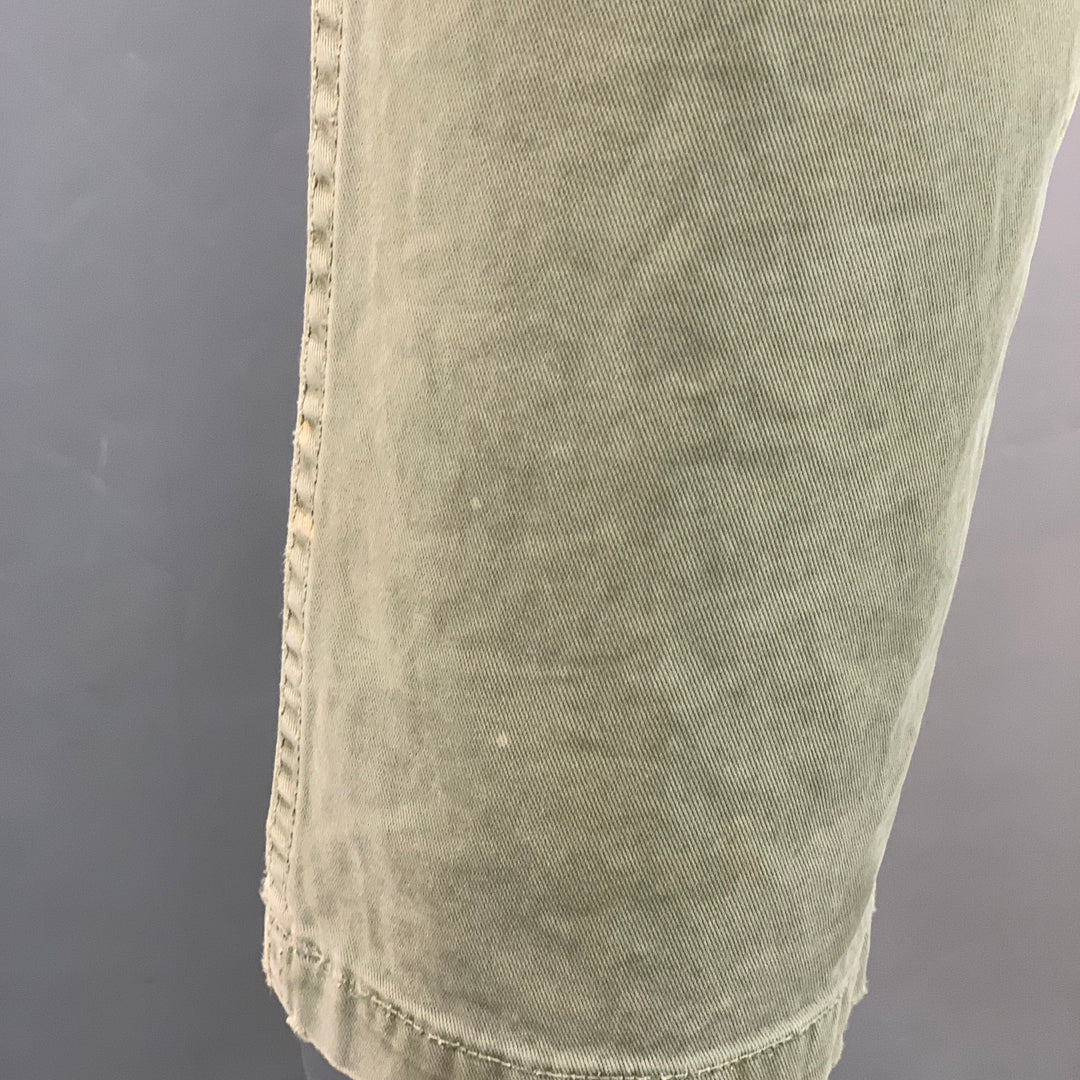 DEPARTMENT FIVE Size 34 Olive Cotton Cargo Jeans