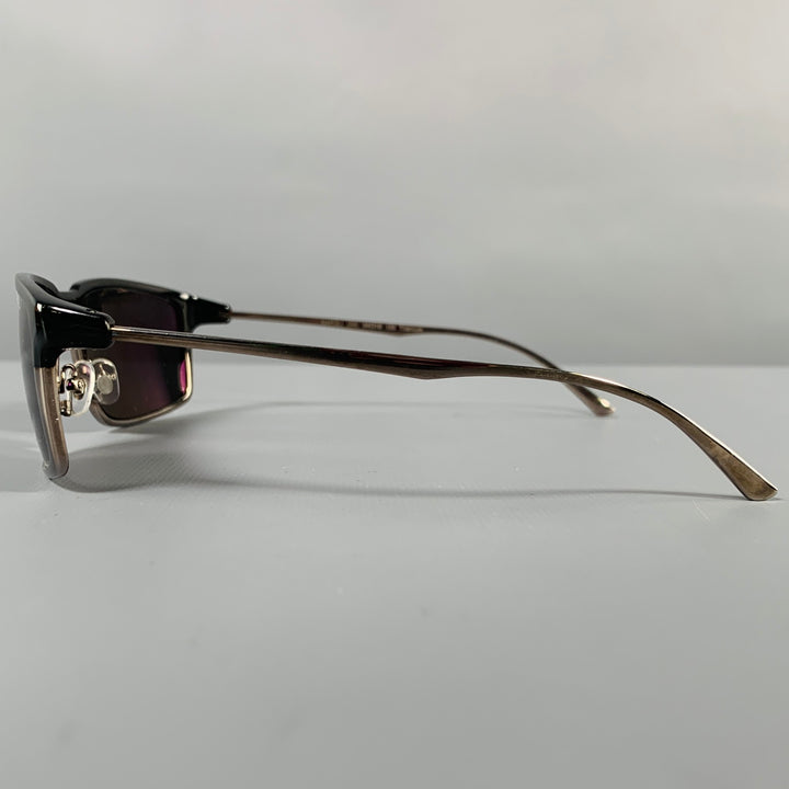 KITON -Napoli-  Black Silver Titanium Sunglasses
