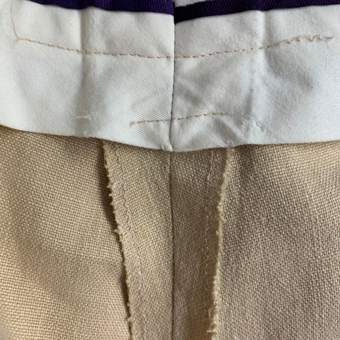 RALPH LAUREN Size L Beige Hemp Flat Front Dress Pants