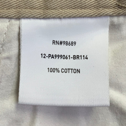 TOOD SNYDER Size 38 Beige Twill Cotton Pleated Side Tabs Casual Pants