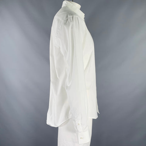 VERSACE COLLECTION Size XL White Cotton Blend Long Sleeve Shirt