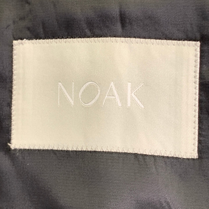 NOAK Size 42 Long Black Polyester Blend Peak Lapel Tuxedo Jacket