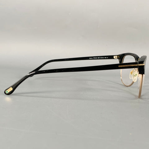TOM FORD Henry Black Acetate Semi Rimless Frames
