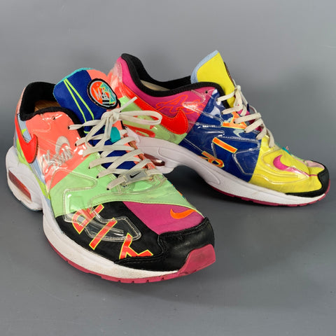 NIKE Size 10 Air Max 2 Light Multi Color Color Block Nylon Sneakers