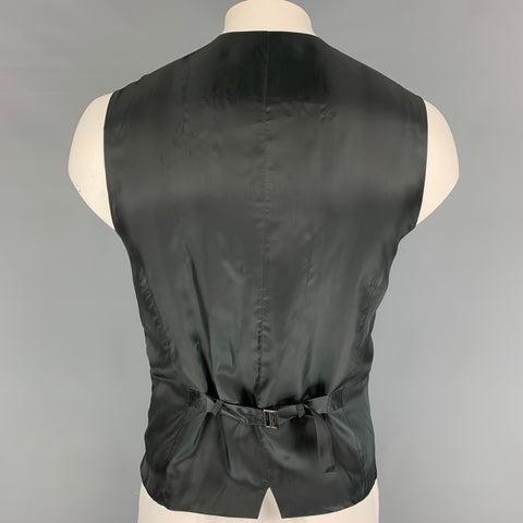 DOLCE & GABBANA Size 46 Charcoal Iridescent Wool Mohair Vest