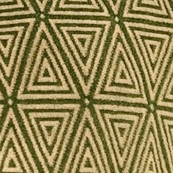 TODD SNYDER Size XL Green Taupe Triangle Cotton Blend Short Sleeve Shirt