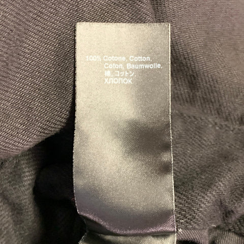 Robe chemise manches longues en sergé de coton noir HAIKURE Taille S