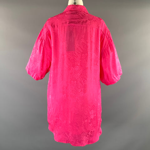 BALENCIAGA Size 34 Pink Viscose Jacquard Pajama Set