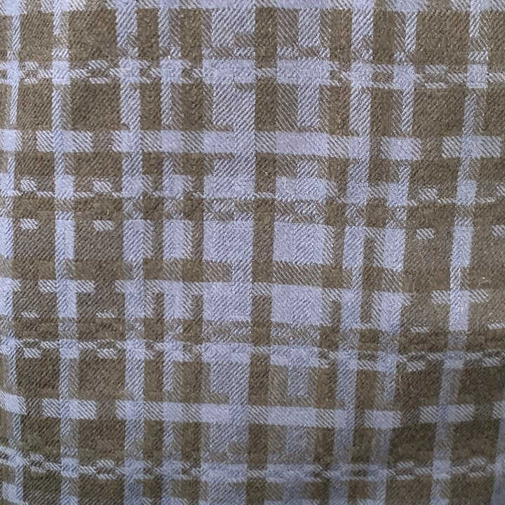 WOOLRICH Size XL Navy Black Plaid Cotton One Pocket Long Sleeve Shirt