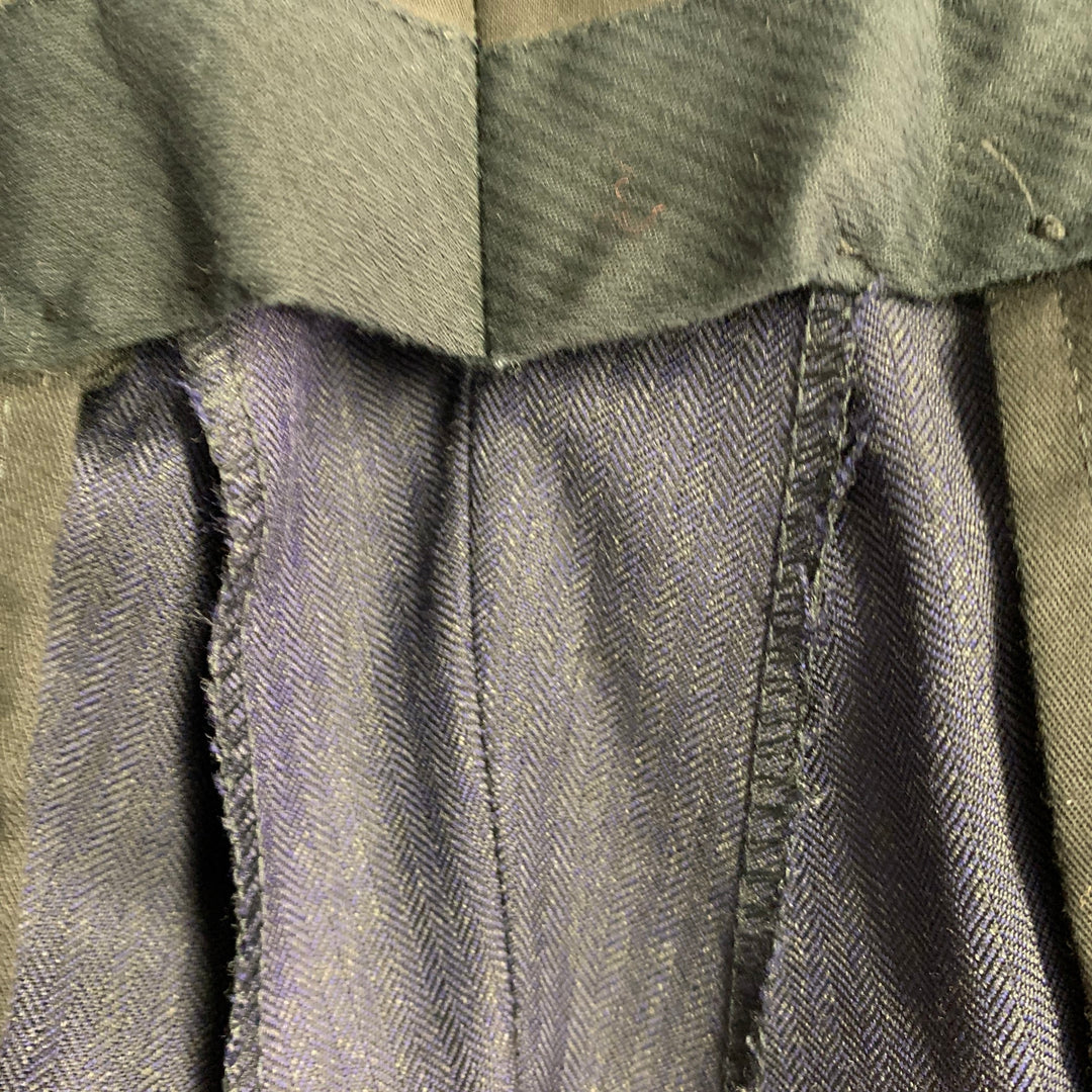 Z ZEGNA Size 40 Regular Navy Charcoal Herringbone Wool Notch Lapel Suit