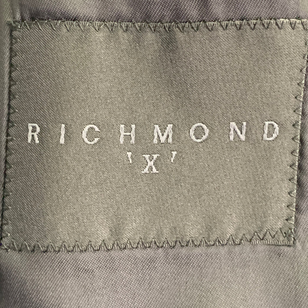 JOHN RICHMOND Size 38 Black Nailhead Wool Blend Notch Lapel Sport Coat