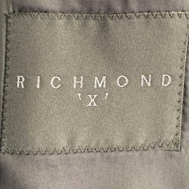 JOHN RICHMOND Size 38 Black Nailhead Wool Blend Notch Lapel Sport Coat