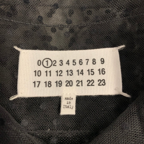 MAISON MARGIELA Size S Black Polyamide Blend Mesh Patch Pockets Shirt
