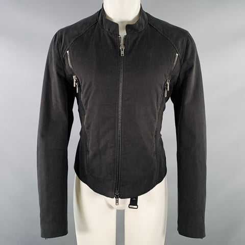 TOM REBL Blouson motard en coton mélangé noir taille M