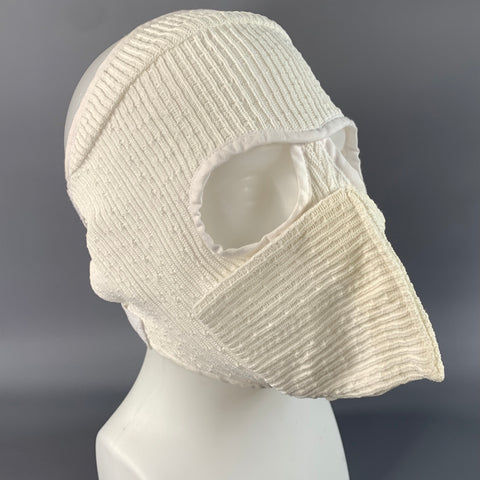 WALTER VAN BEIRENDONCK Size One Size White Textured Viscose Nylon Hats